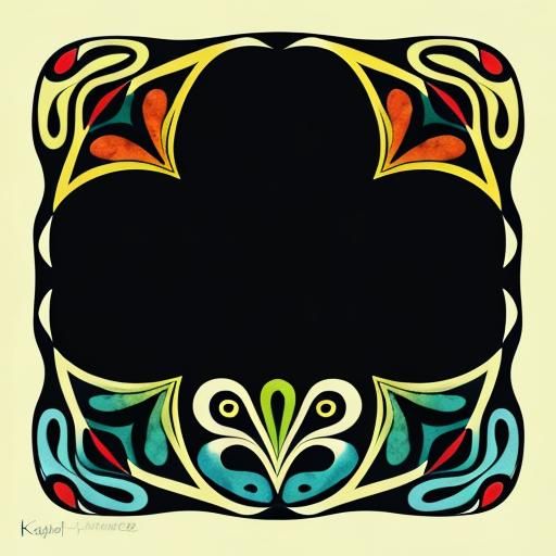 Abstract Watercolor Kenaf Leaf Logo in High Key