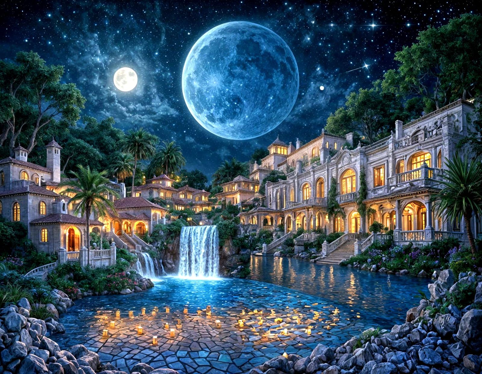 Magic Opal Waterfall Illuminates Pearl City