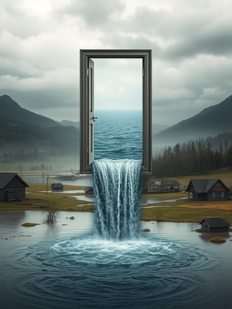 Science Fiction Photo: Waterfall Door Between Worlds