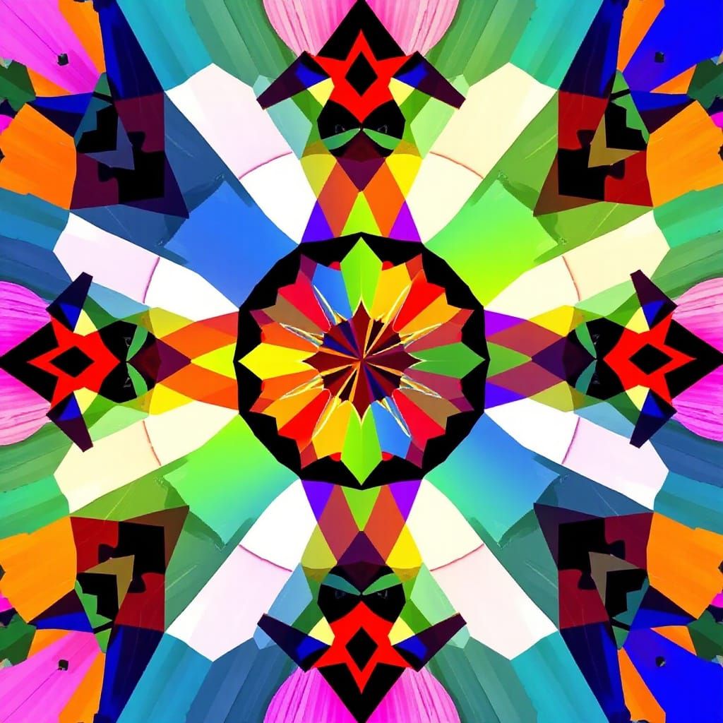 Geometric Abstraction in Op Art Style