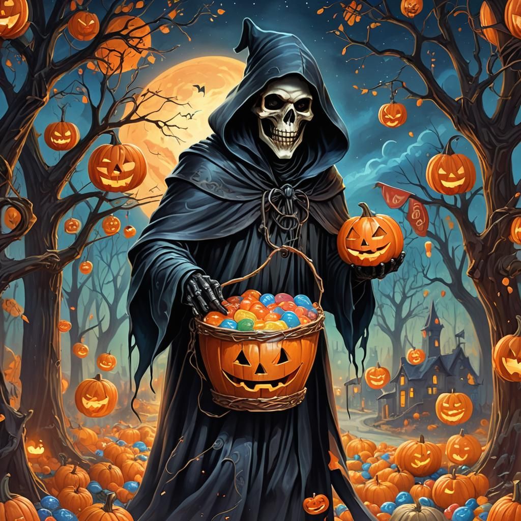 Reaper's Halloween Treat: A Digital Matte Painting