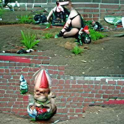 BDSM Garden Gnome: Humorous Juxtaposition
