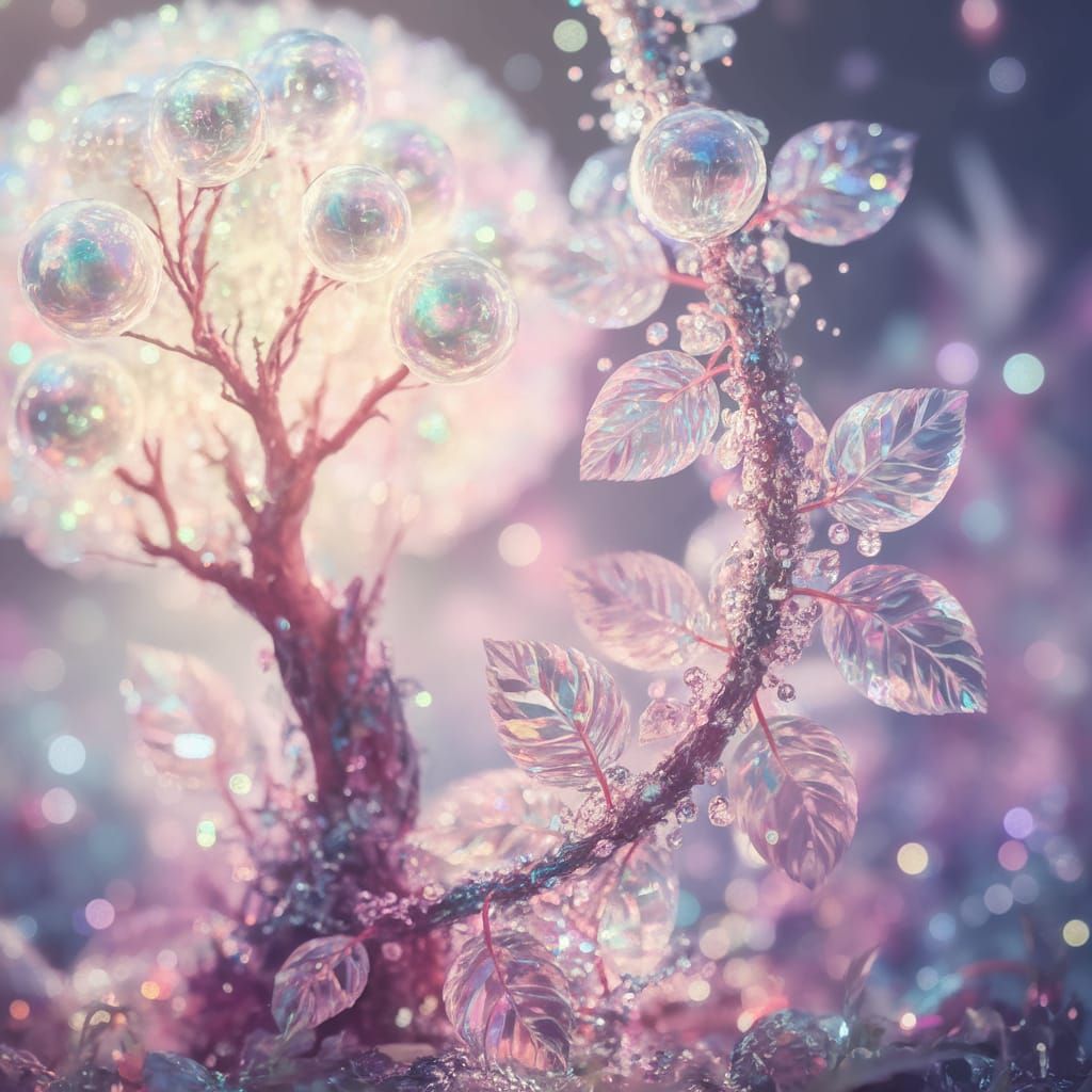 Enchanted Glowing Tree in Whimsical Fantasy Style