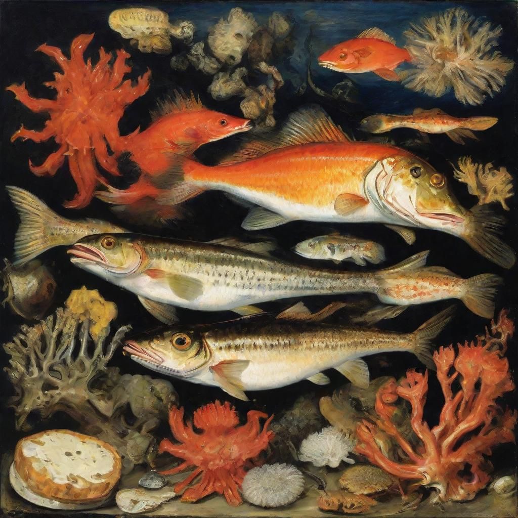 Mousefish Nibbling Cheese Corals: Ocean Creature Scene