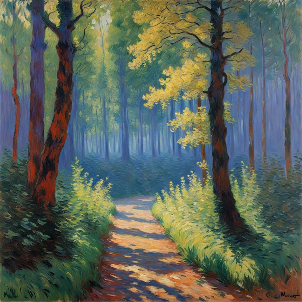 Eldritch Forest in Impressionist Style