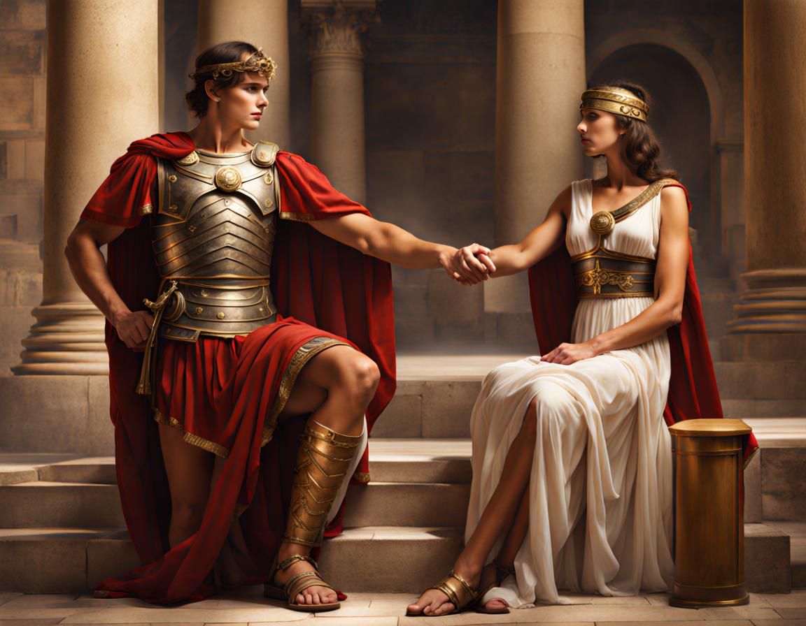 Priestess Teaching Roman General