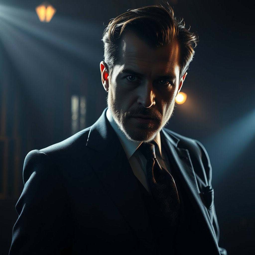 Dramatic Portrait of a Man in a Suit