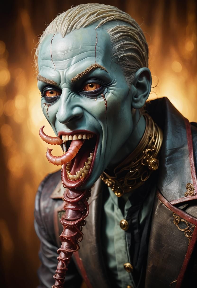 Scary jester man with tentacles