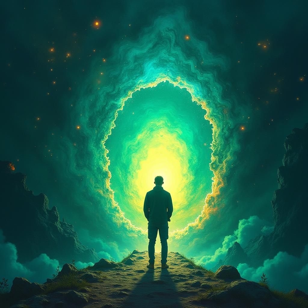 Mystical Portal to Emerald Dreamscape