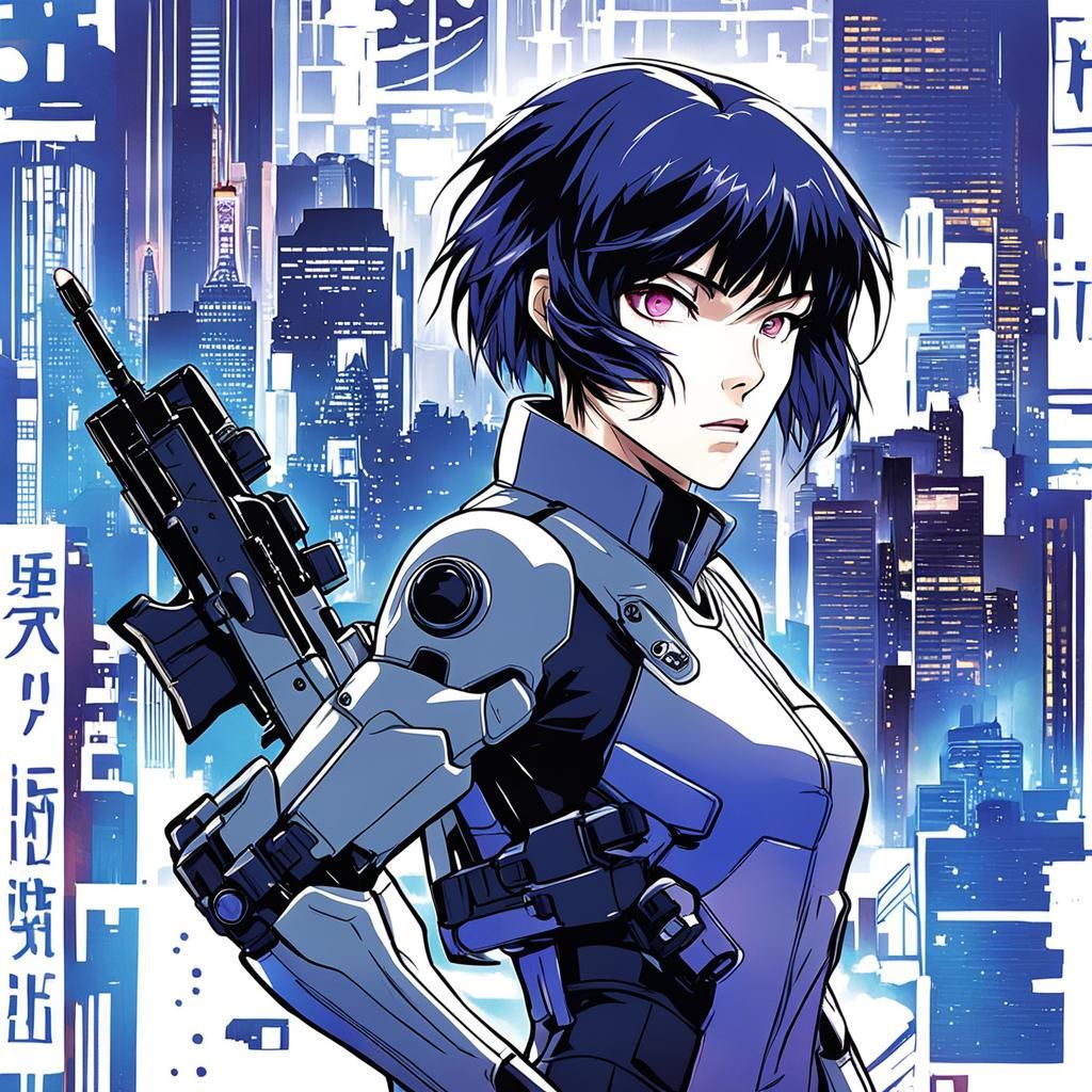 Motoko Kusanagi Anime Key Visual Art