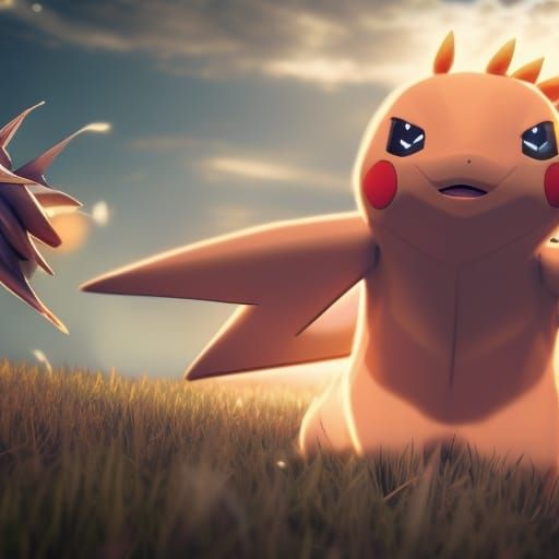 Pokemon in 3D Game Cinematic Style