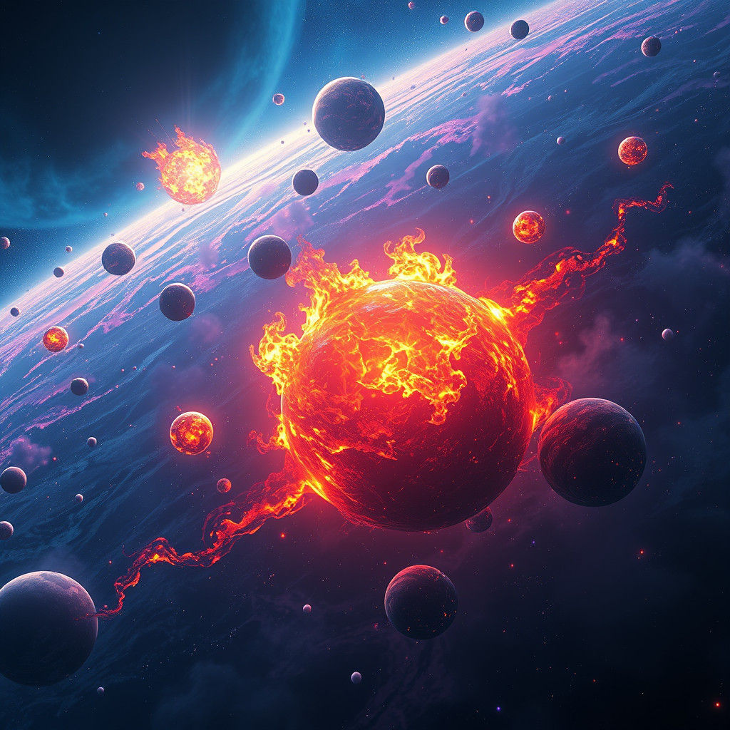Burning Universe as Matte Painting in 8K