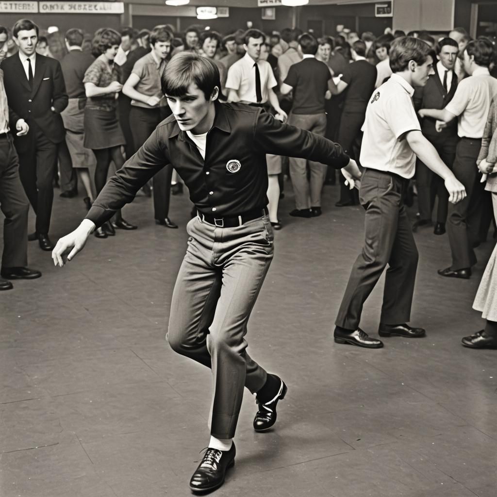 Northern Soul Dancer in a Club