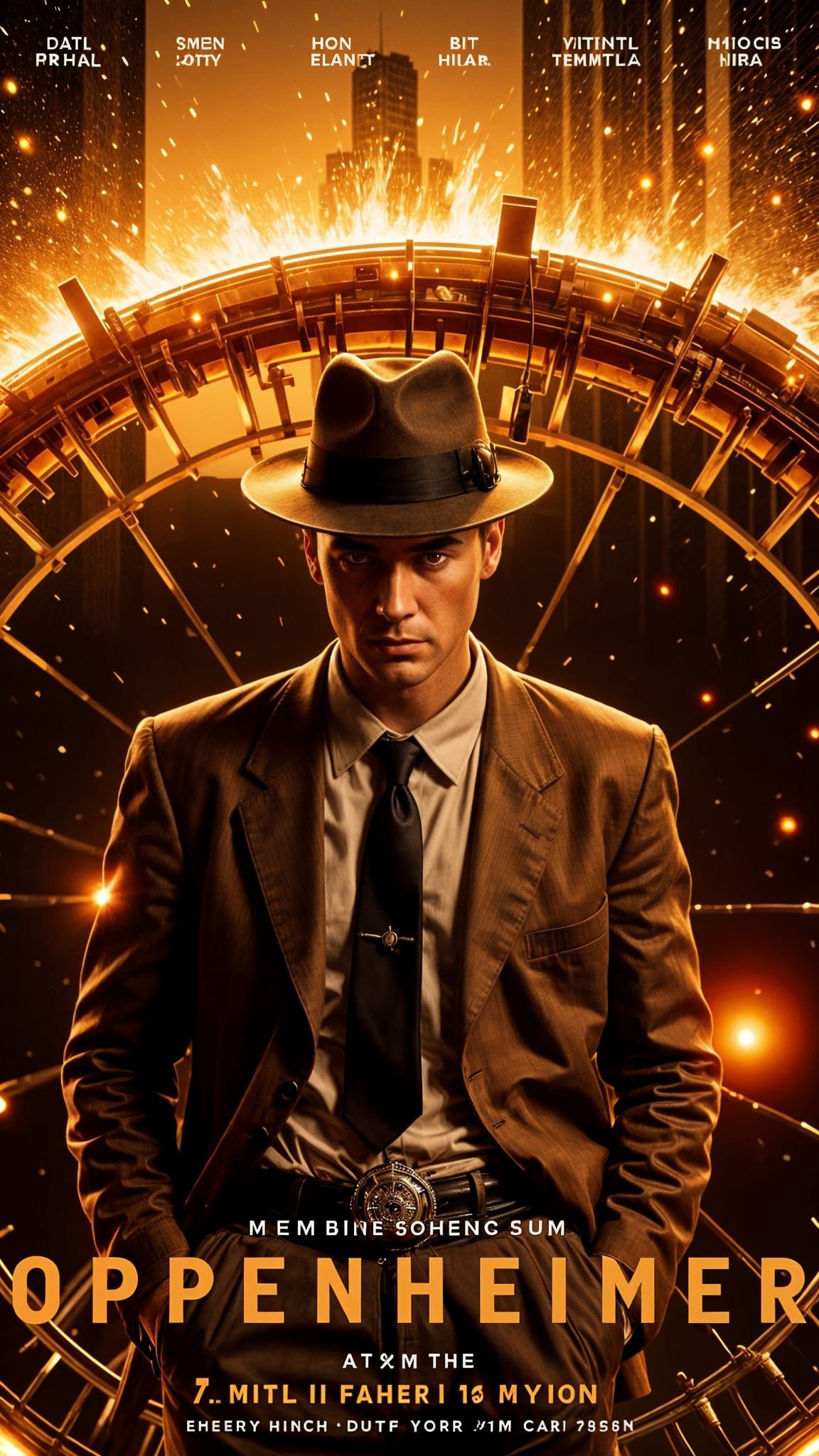 Oppenheimer Portrait in Dramatic Cinematic Style