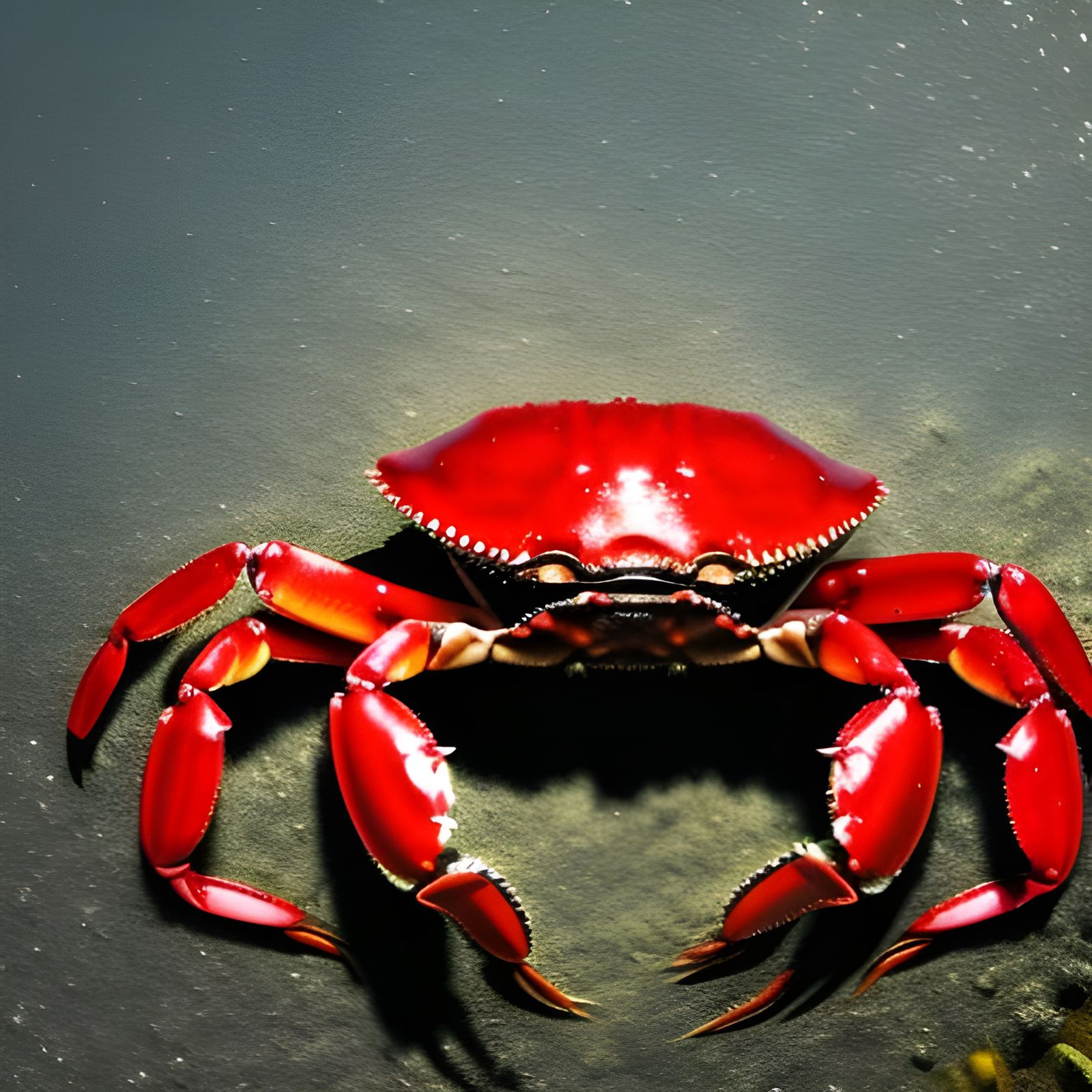 Majestic Red Crab in Professional Photography Style