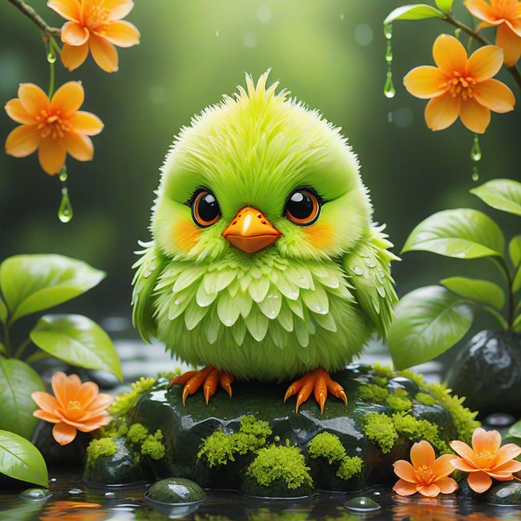 Neon  baby bird