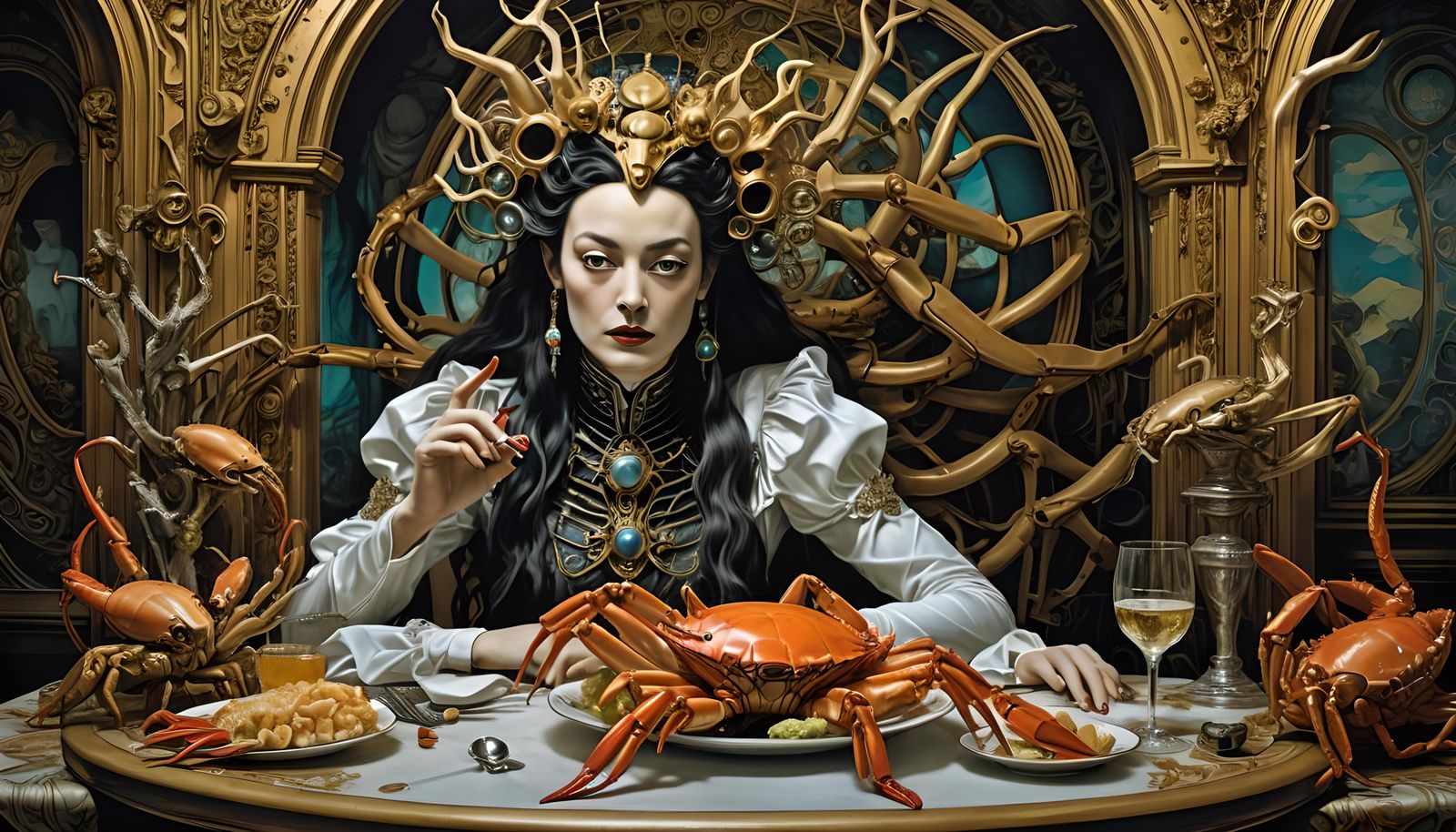Baroque Restaurant: Snow Crab Feast in Surreal Style