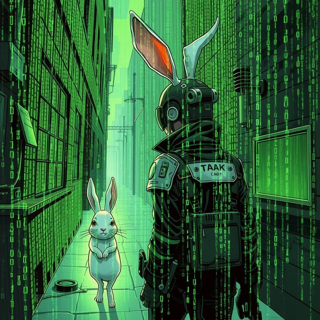 Sci-Fi Decker Follows White Rabbit Through Matrix Code Alley