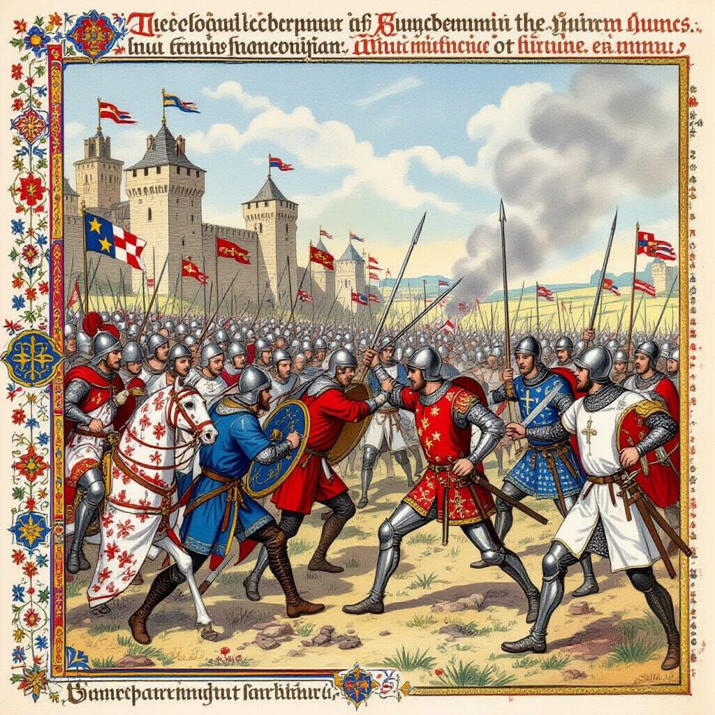 Medieval Armies Clash in Epic Battle