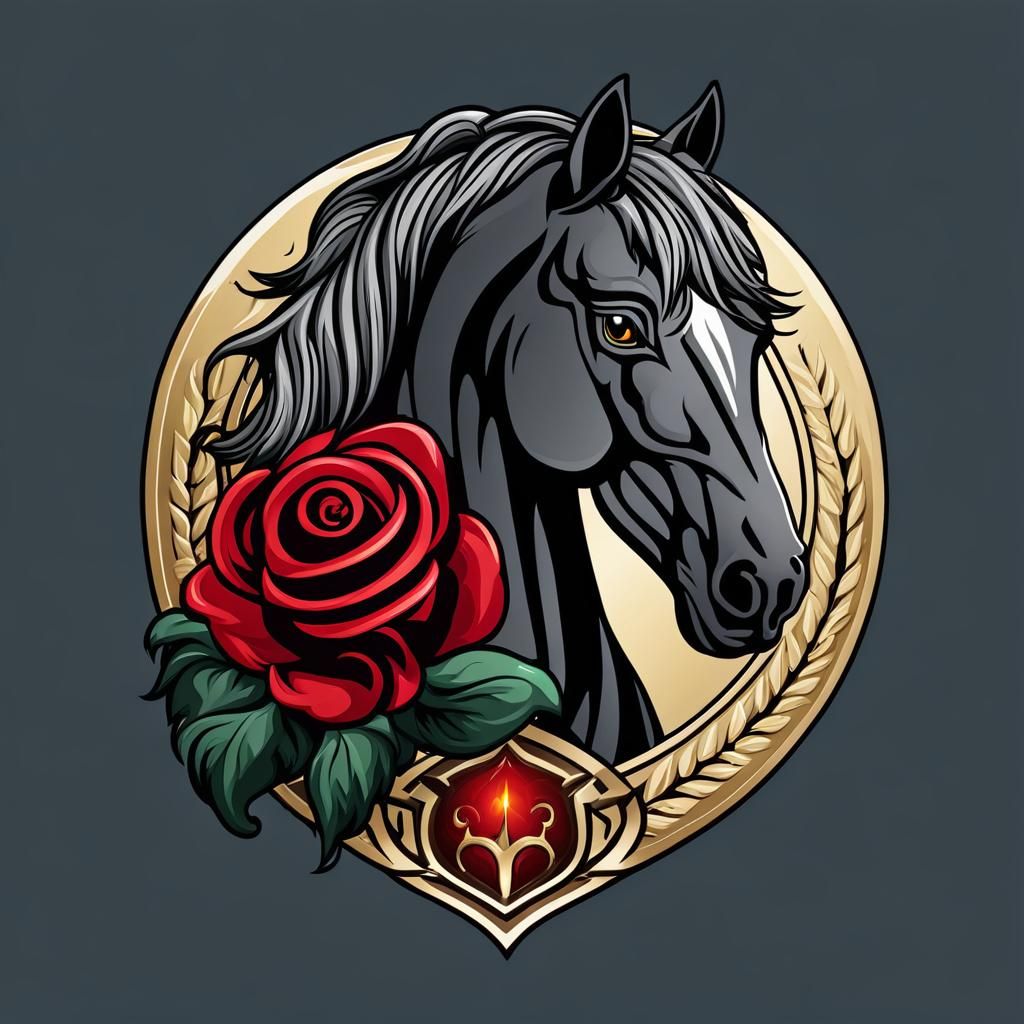 Fantasy Horse Emblem Design