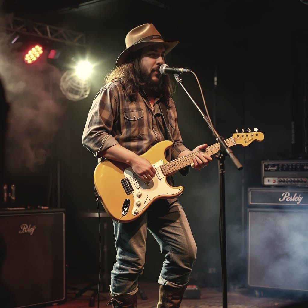 Soulful Blues Guitarist Takes the Stage in a Small Club