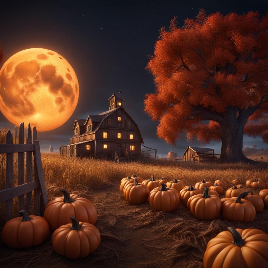 Autumn Harvest Under the Harvest Moon