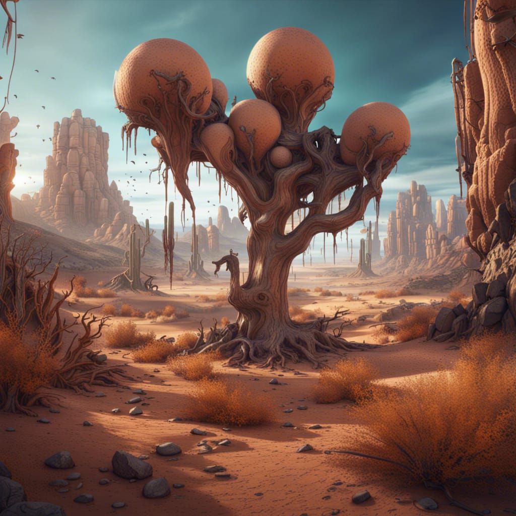 Detailed Desert Wasteland Matte Painting