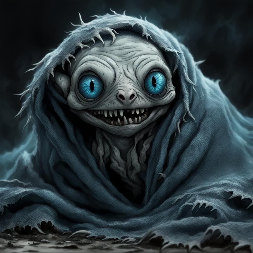 Ominous Crawling Creature in Dark Fantasy Style