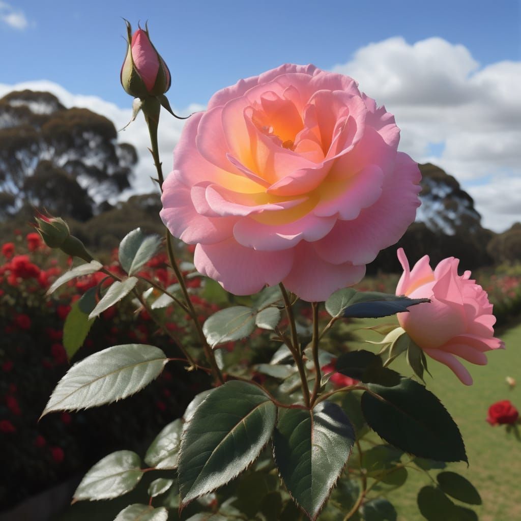 Royal Australian Rose in Australian Tonalism Style
