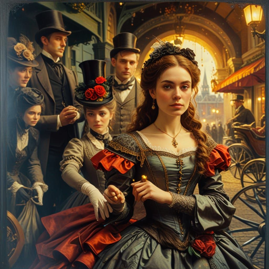 Victorian New Year Celebration in Town Square