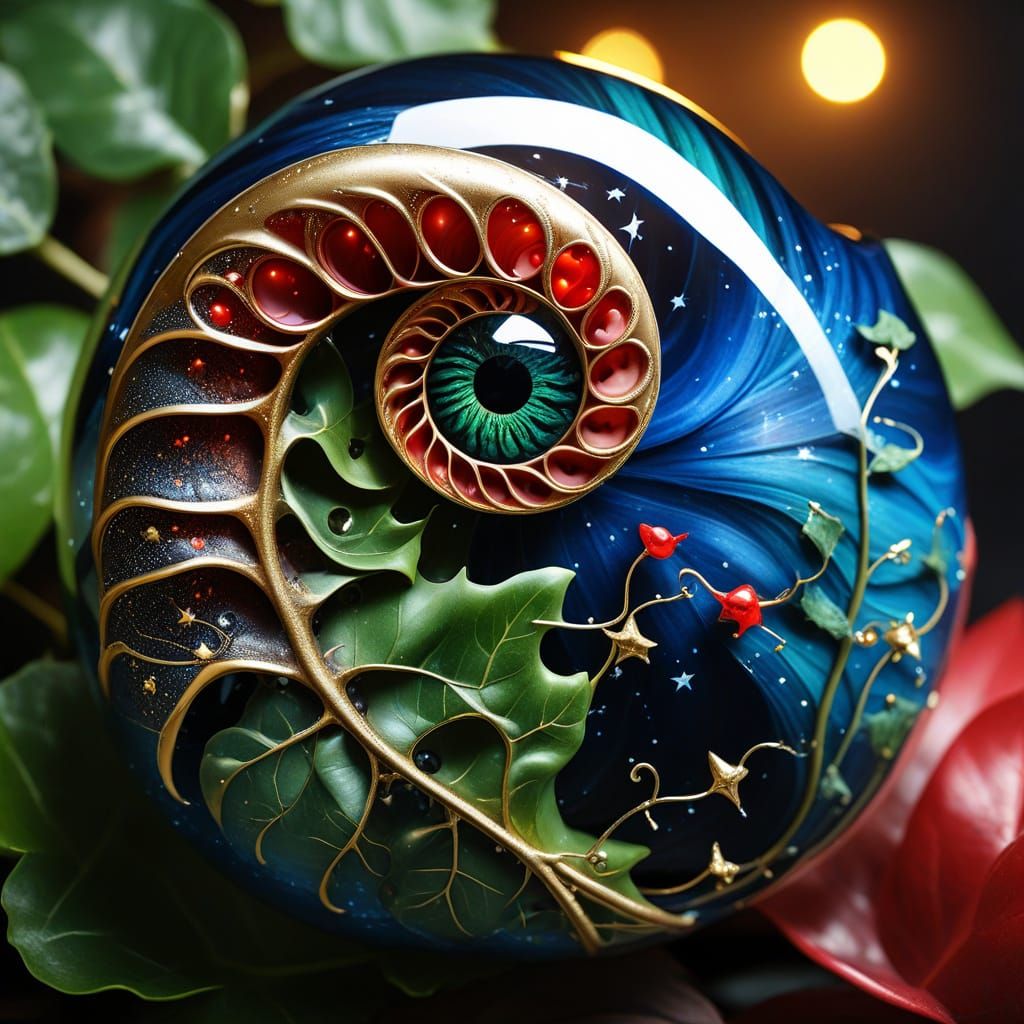 Celestial Beauty in Vibrant Colors and Intricate Patterns