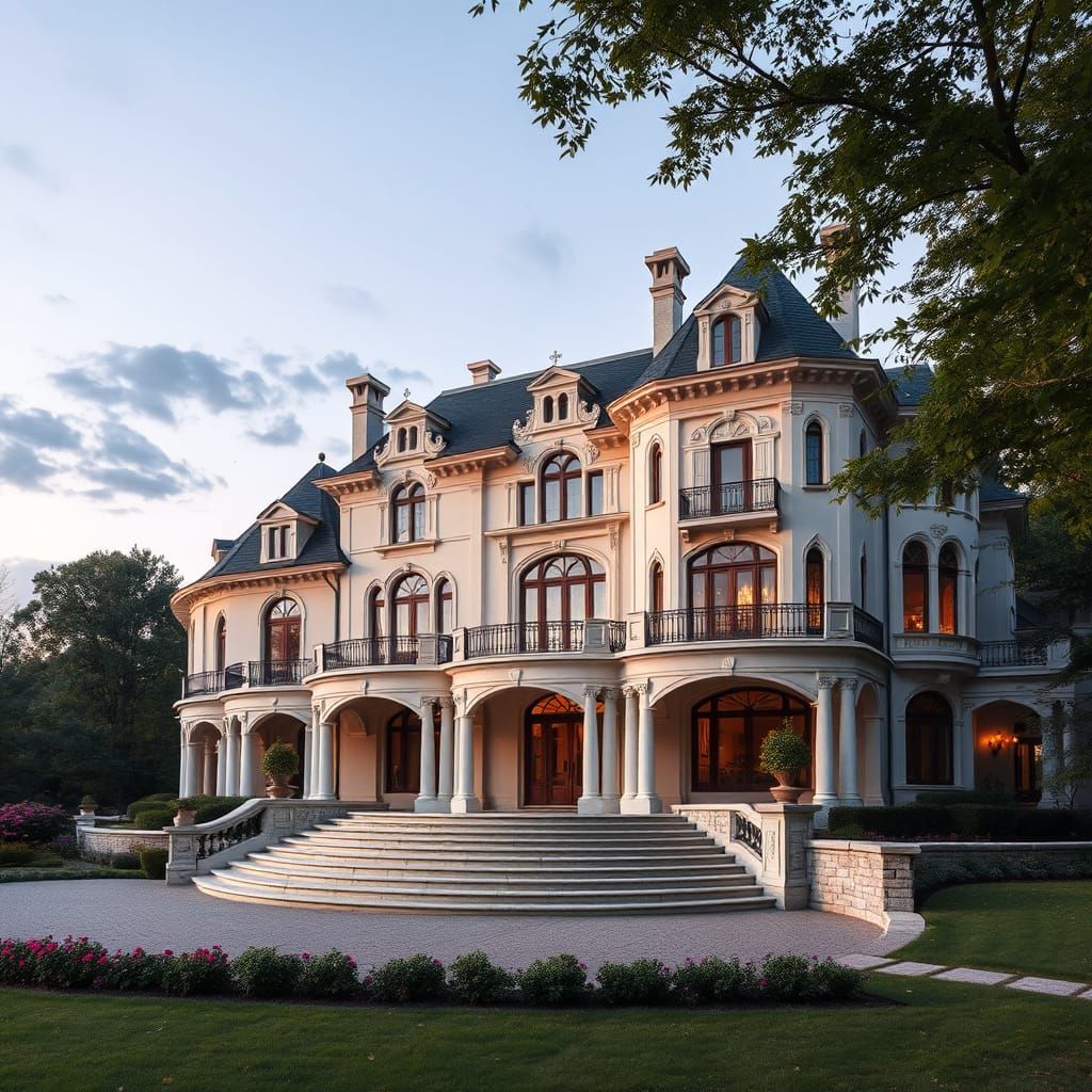 Elegant Estate Mansion in Luxury Style