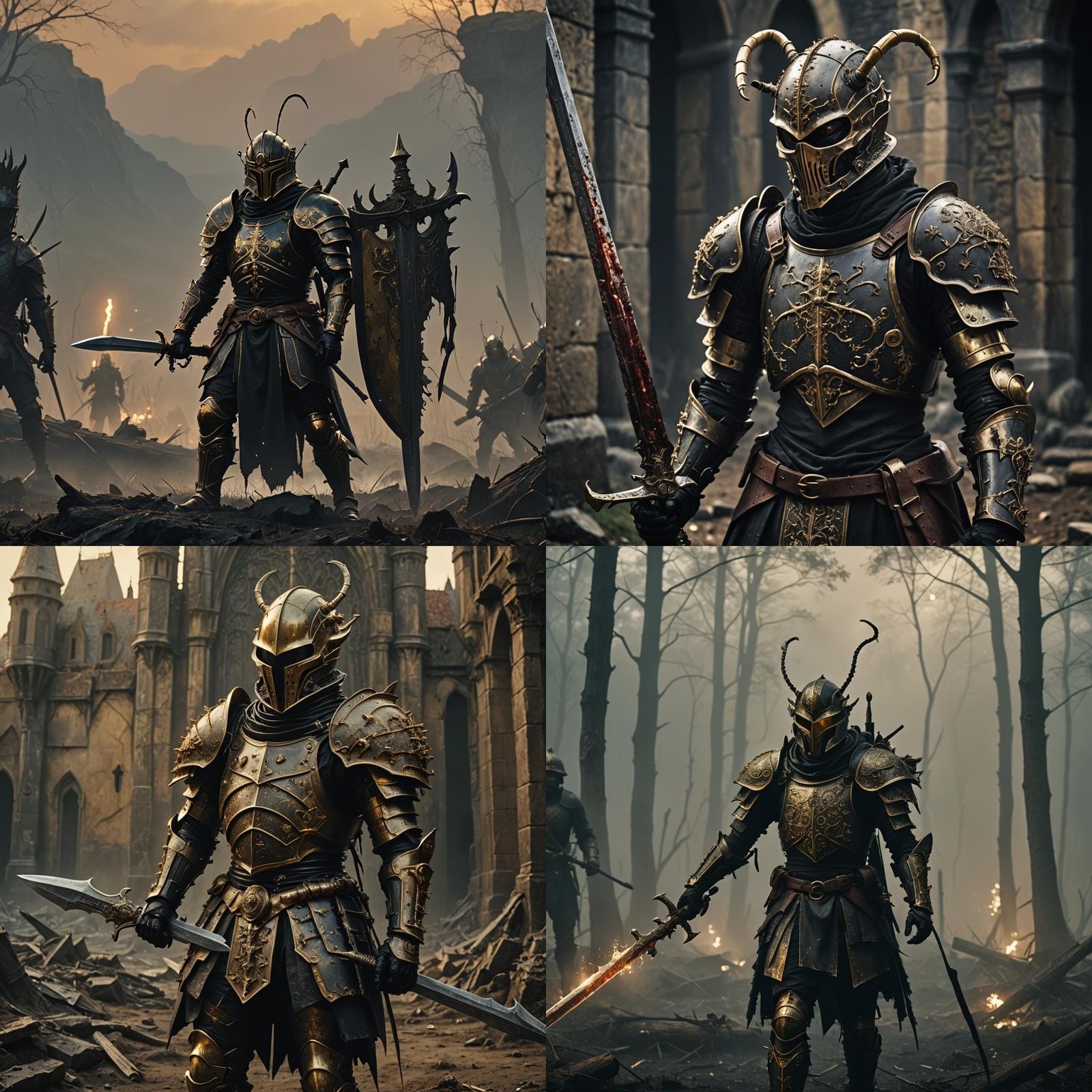 Armored Ant Warrior with Bloody Claymore