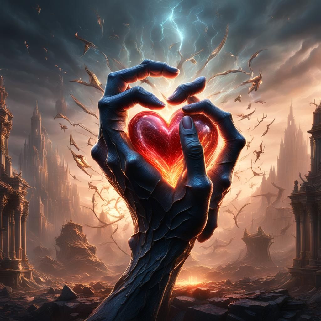 darkness destroying a heart