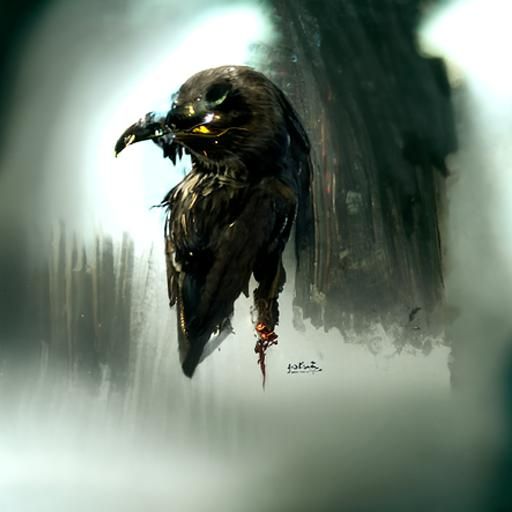 Sinister Buzzard in Fantasy Art Style
