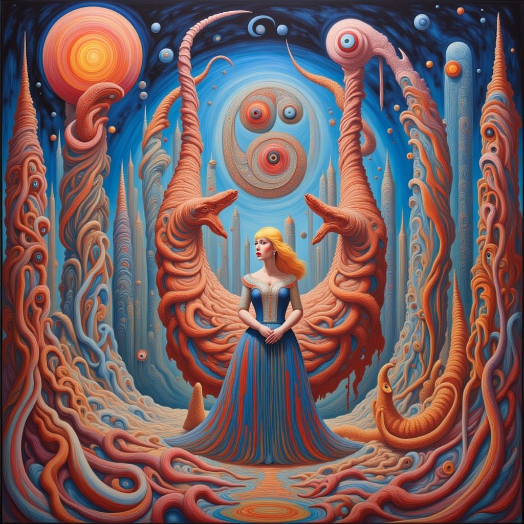 Prince Fights Dragon in Surreal Dreamscape