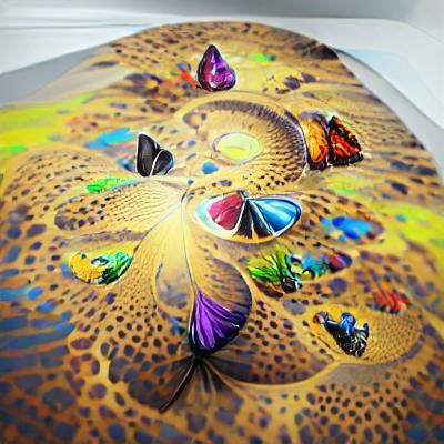 Hyperrealistic Butterfly Mandala in 3D Concept Art