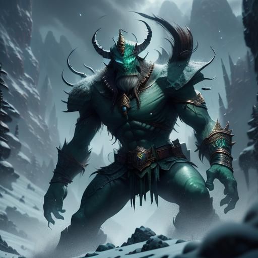 Jade Titan Emerges in Cinematic 3D Render