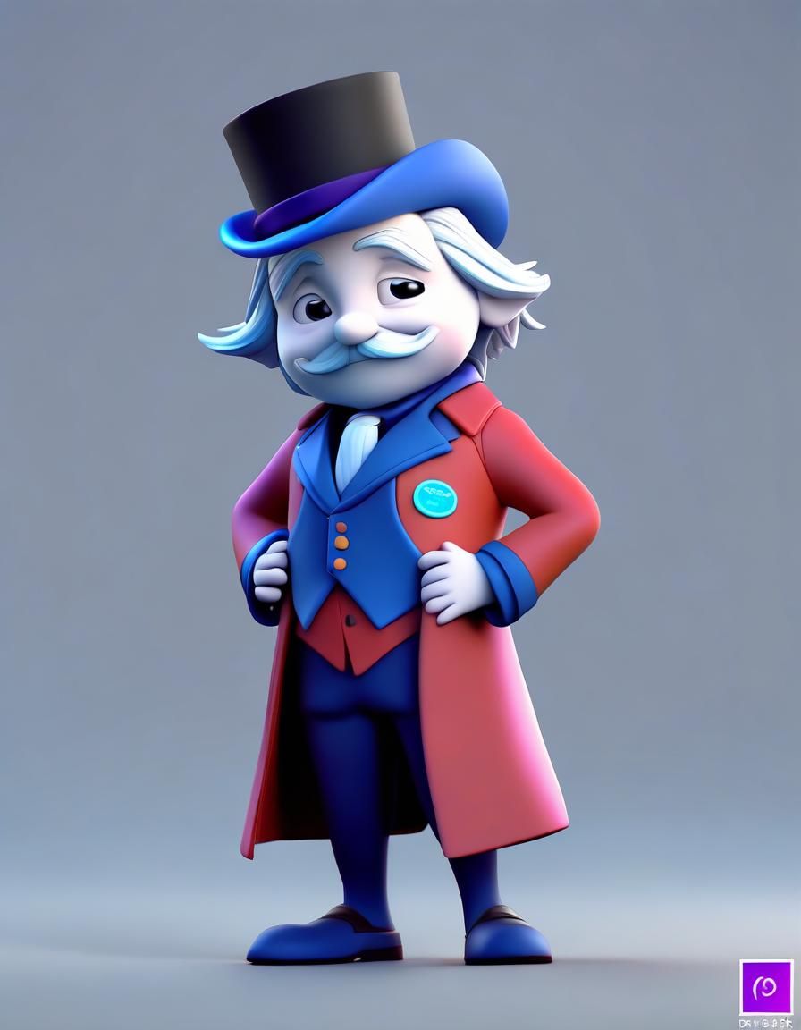 Cute Chibi Nearly Headless Nick: 3D Digital Art