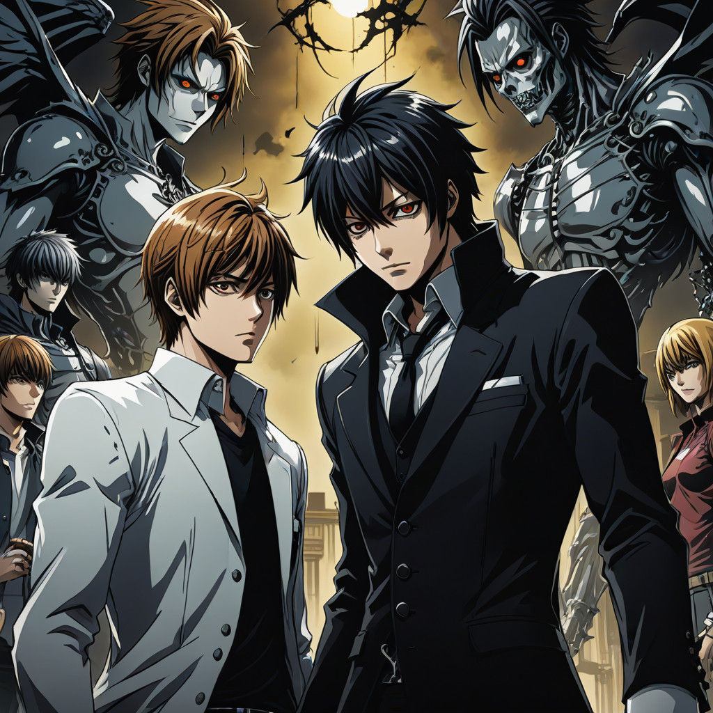 Deathnote panel L confrontation