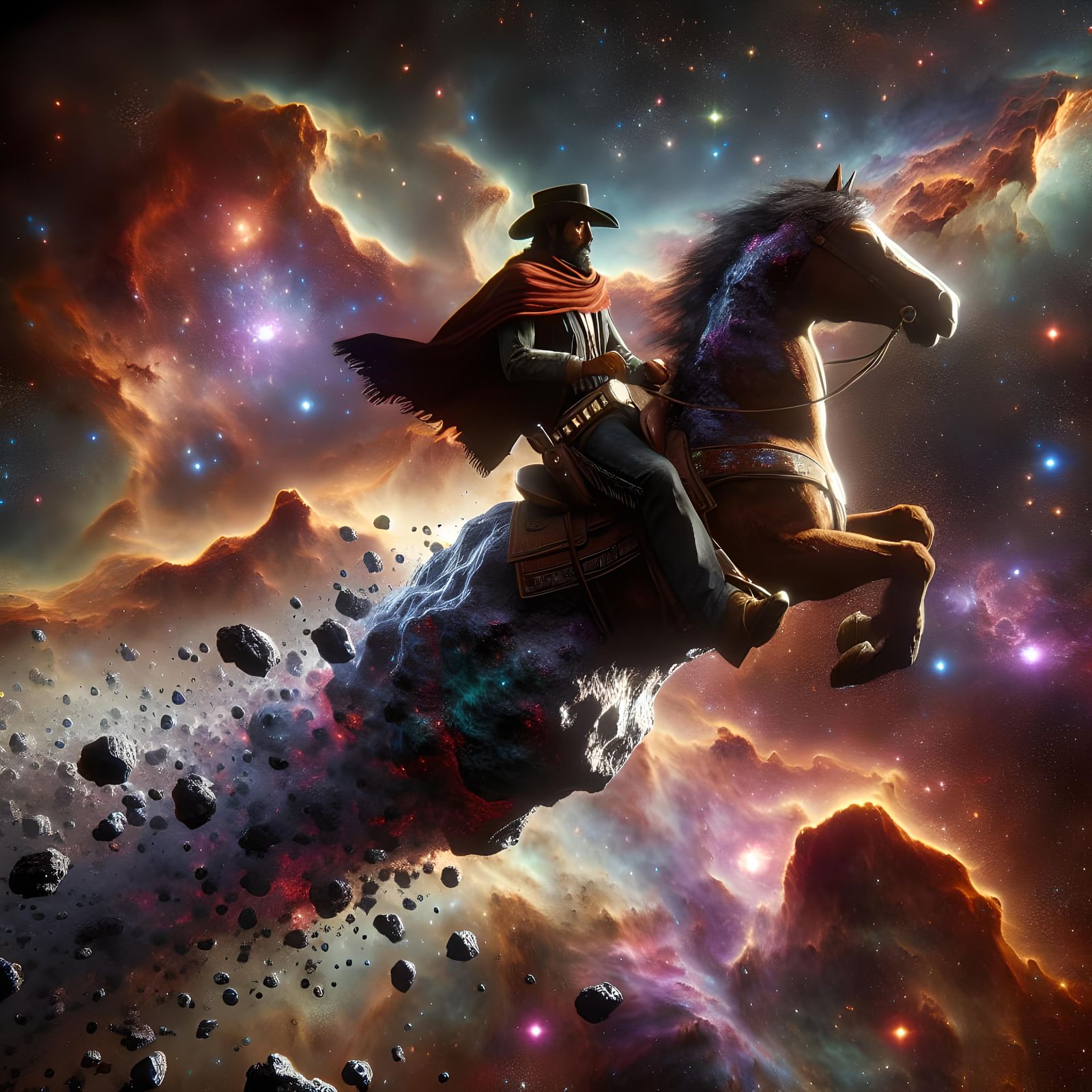 Cosmic Cowboy Rides a Comet Through Space