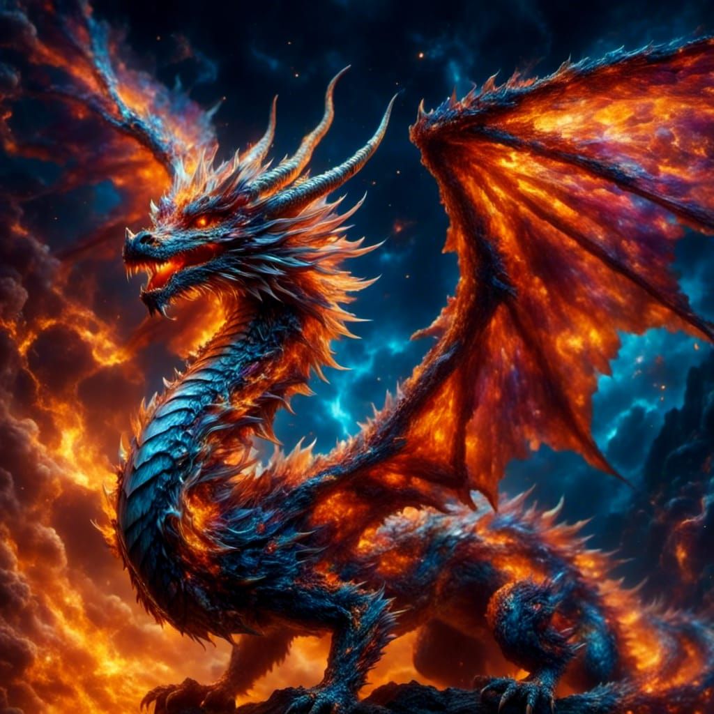 Hyperrealistic Oriental Dragon Concept Art