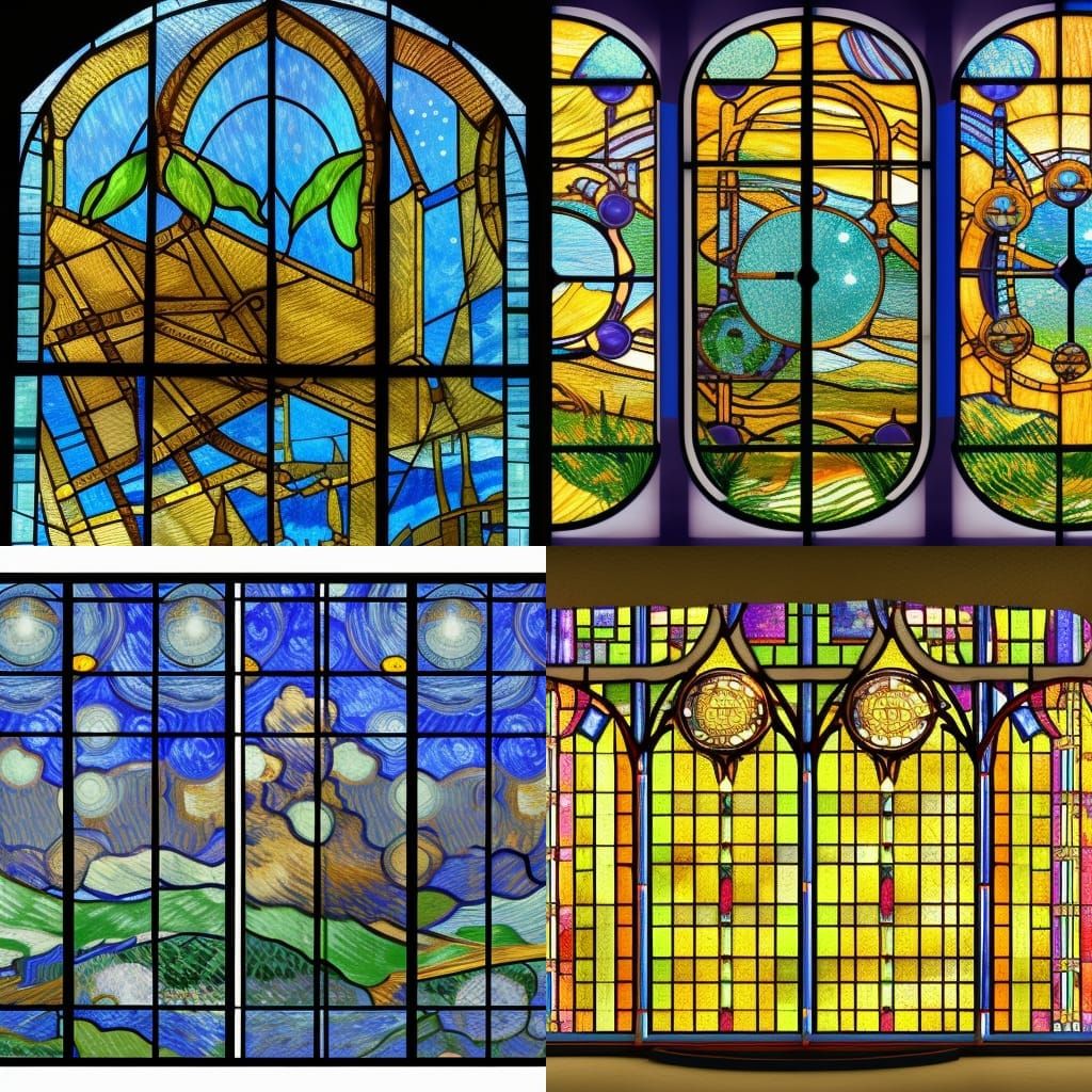 Seasons Captured: Steampunk Stained Glass Window