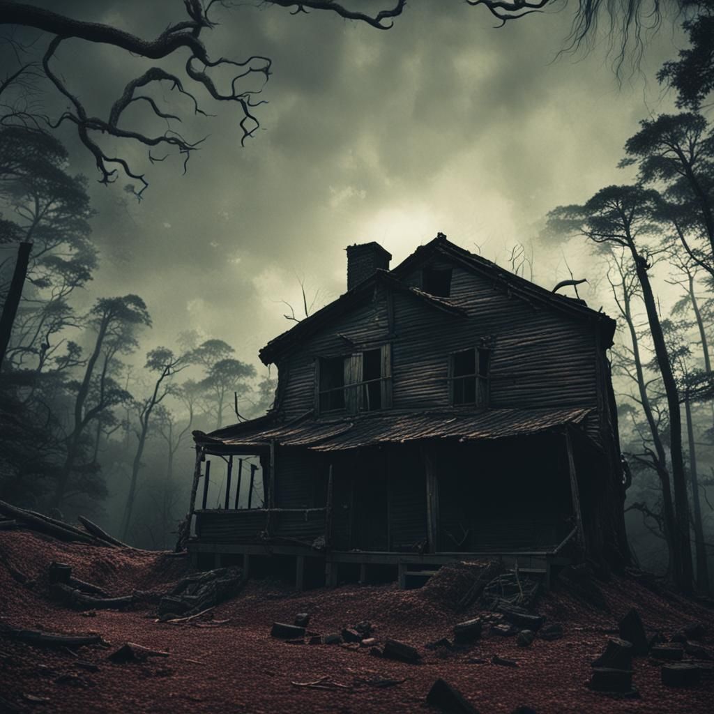 Cinematic Still from Evil Dead: A Dramatic Scene