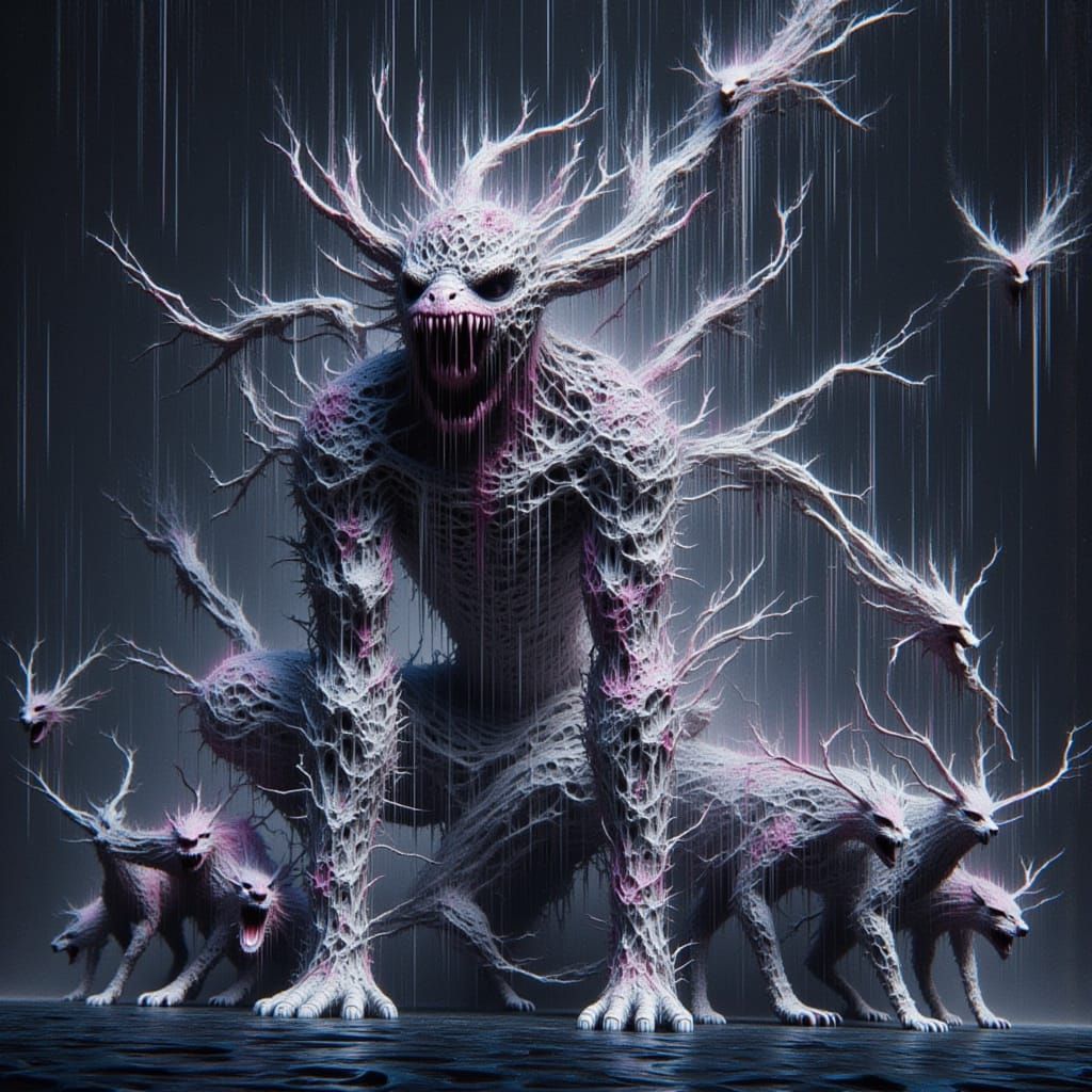 Abstract Glitch Art with Vibrant Distortions