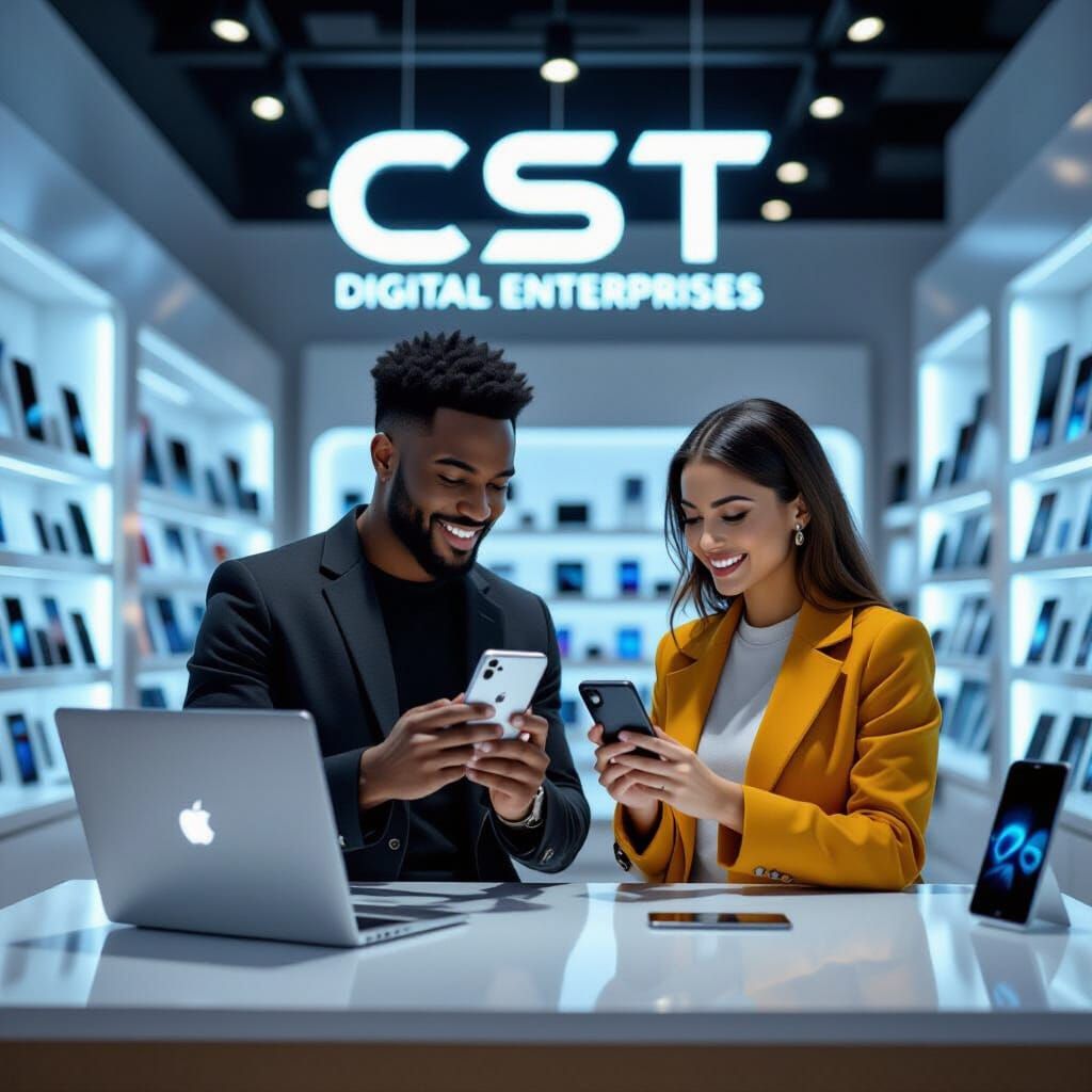 Modern Gadget Store Advertising CST DIGITAL in 3D Cinematic ...