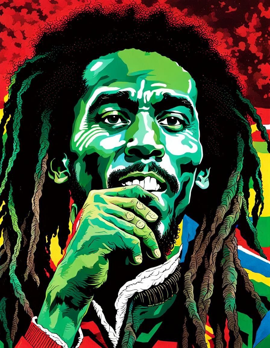 Iconic Bob Marley Portrait