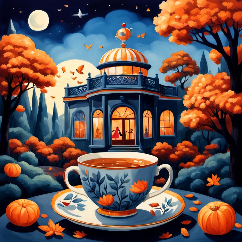 Miniature Worlds Inside Teacups: AI Art