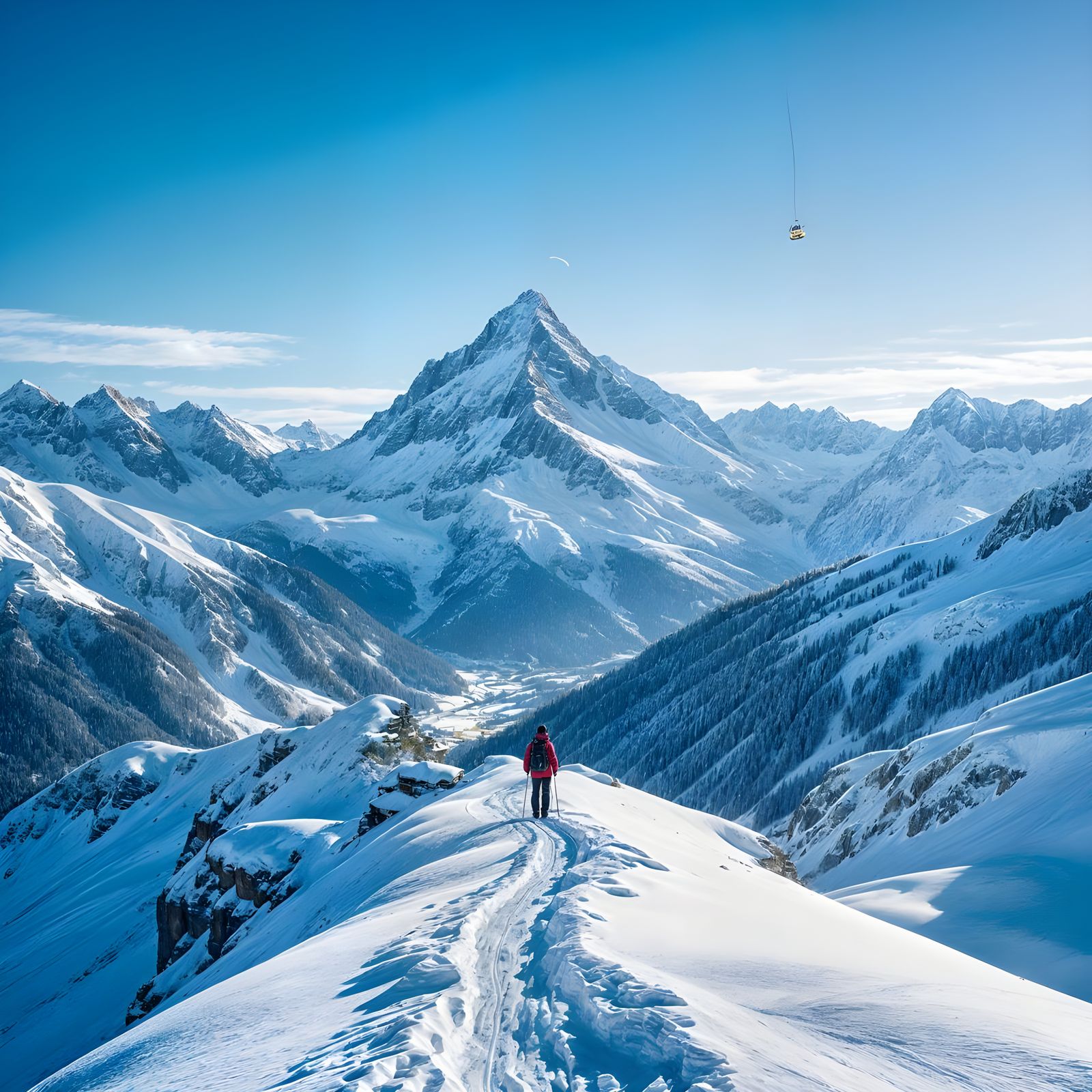 Serene Swiss Alps Landscape with Dramatic Peaks