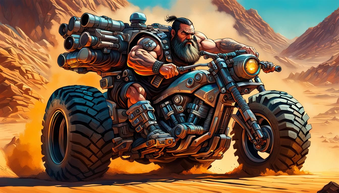 Sci-Fi Dwarf Squat Races Across Desert World